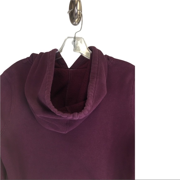 Women Moosejaw Long Sleeve Hoody Burgundy Top and Cream Logo Size: Small - Picture 7 of 10